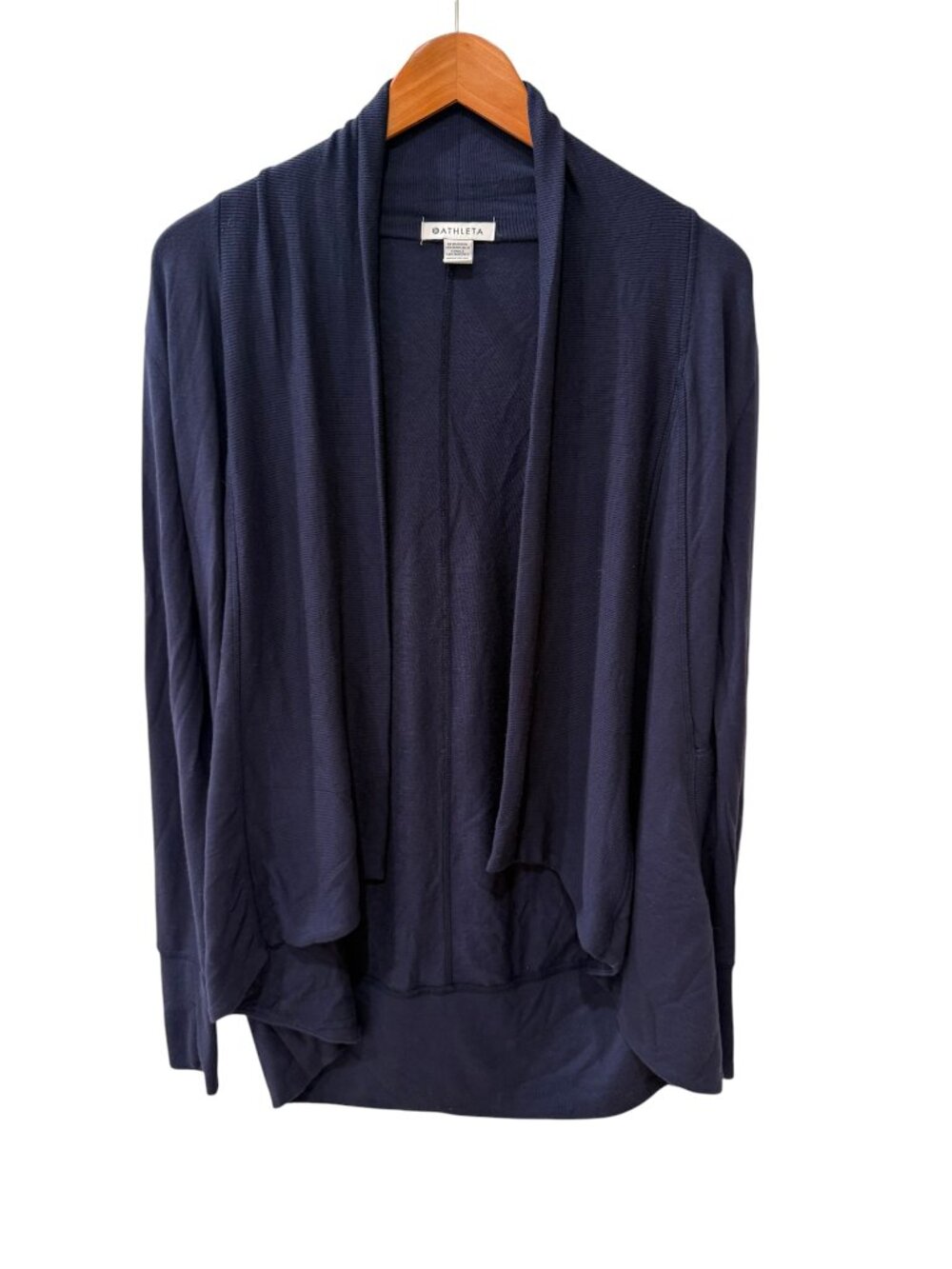 Athleta Pranayama Wrap Navy Blue Open Cardigan, XS